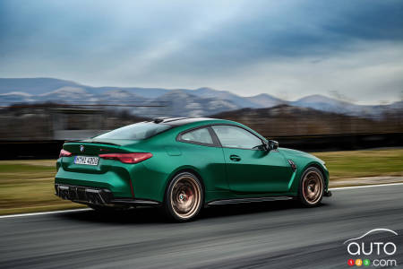 The 2025 BMW M4 CS, on the track