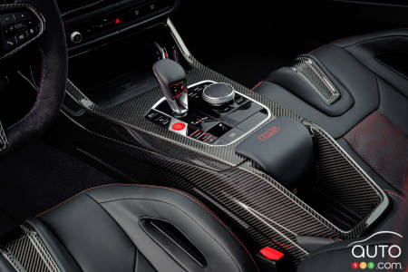 The 2025 BMW M4 CS, lower console