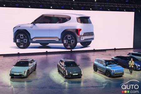 During the presentation of the Kia EV2 Concept