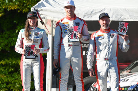 Valérie Limoges (left) makes Canadian motorsport history!