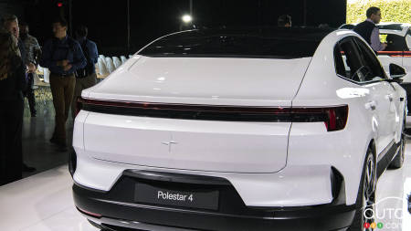 Rear of the Polestar 4, with no window