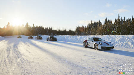 2023 Porsche Ice Experience - Porsche 911s on the track