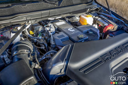 The inline-6 6.7L turbodiesel Cummins engine