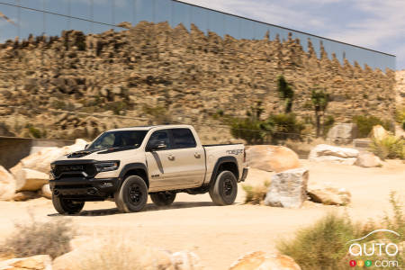 Ram 1500 TRX Sandblast Edition, three-quarters front