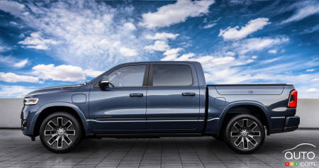 The 2025 Ram 1500 Ramcharger, profile