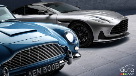 Aston Martin DB5 1963 et DB12 2024