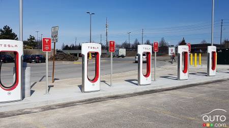 Tesla charging station