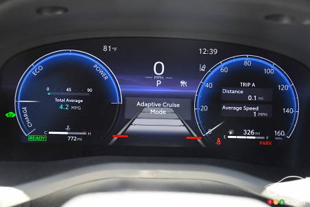 Toyota Camry 2025, écran de données du conducteur