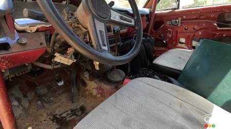 Interior of the million-mile 1980 Toyota Hilux
