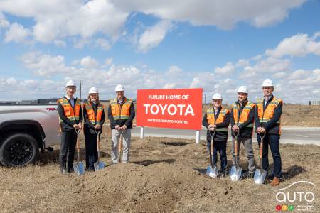 The site of the future parts distribution centre in Alberta