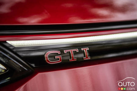 GTI badging on a 2022 Volkswagen Golf GTI