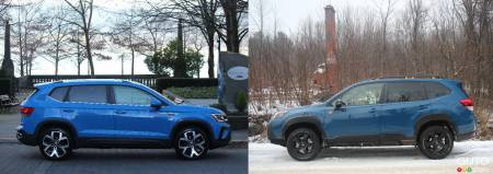 Volkswagen Taos 2022 vs Subaru Forester 2022 - Profil