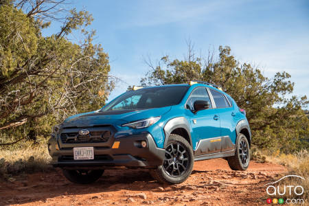 Le Subaru Crosstrek Wilderness 2024, trois quarts avant