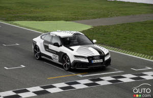 Watch the Audi RS 7 piloted driving concept lapping Hockenheim