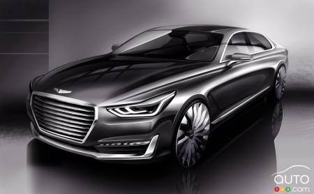 Hyundai previews future Genesis G90 luxury sedan