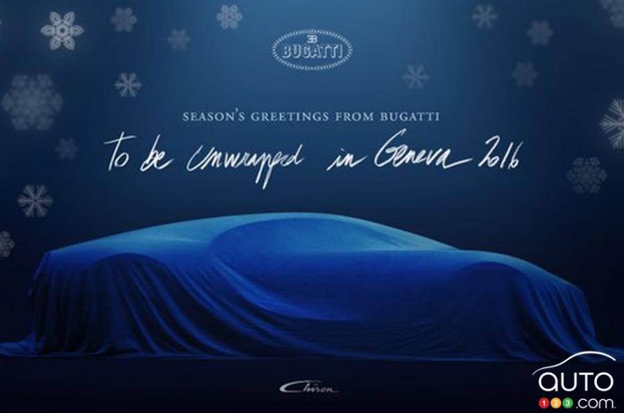 Bugatti posts Christmas card with Chiron teaser