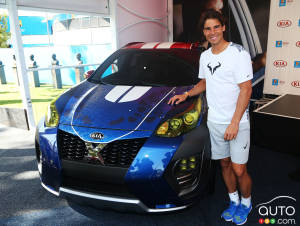 Le Kia X-car a été dévoilé par le joueur de tennis Rafael Nadal