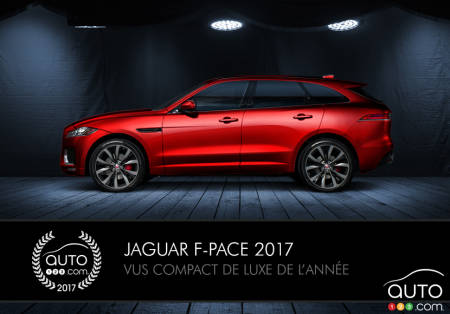 Le Jaguar F-PACE 2017, VUS compact de luxe de l’année selon Auto123.com