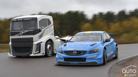 Un camion Volvo de 2400 ch affronte la S60 Polestar WTCC de 400 ch