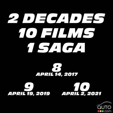 “Fast and Furious” 9 and 10 release dates announced