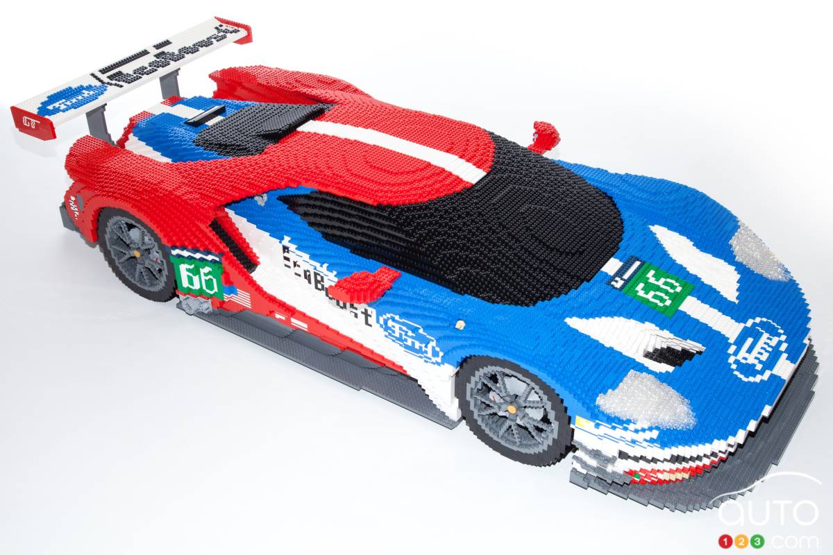 Ford GT built from 40,000 LEGO pieces on display at Le Mans