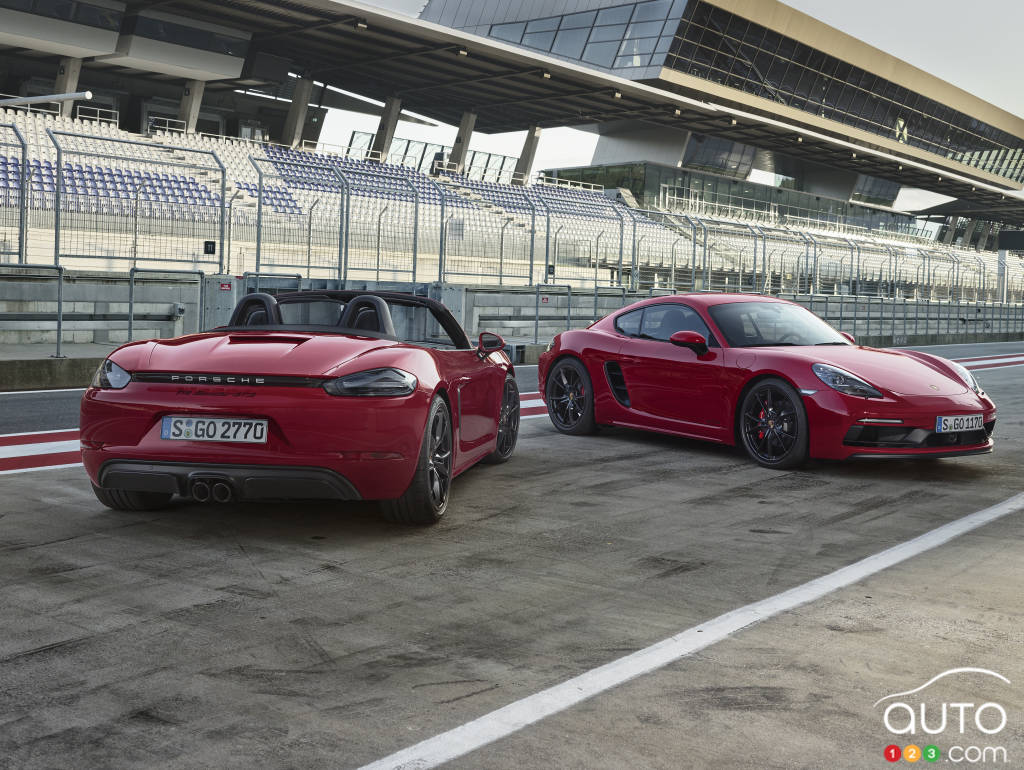 The new 2018 Porsche 718 Boxster GTS and 718 Cayman GTS