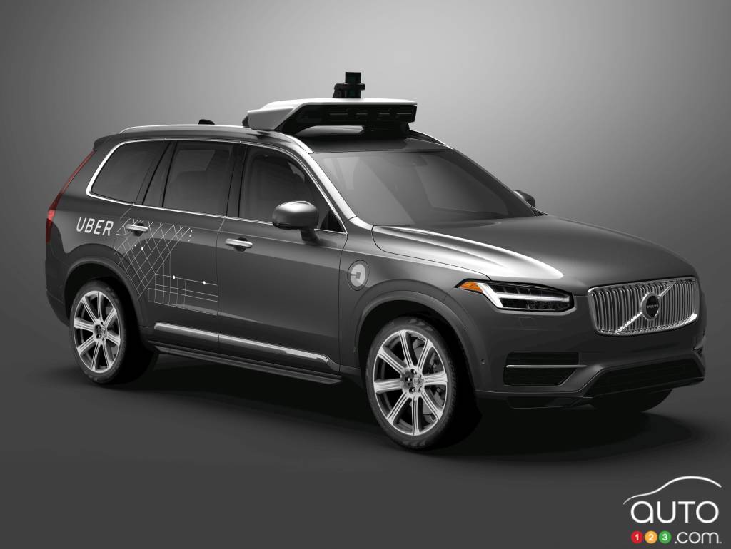 Volvo XC90 equipped with autonomous driving systems