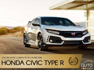 La Honda Civic Type R, voiture sport compacte de l’année 2018 selon Auto123.com
