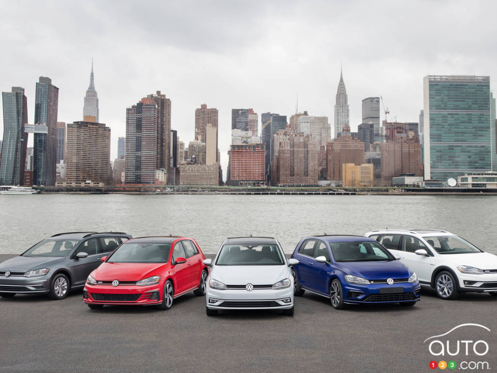 La famille Volkswagen Golf 2018