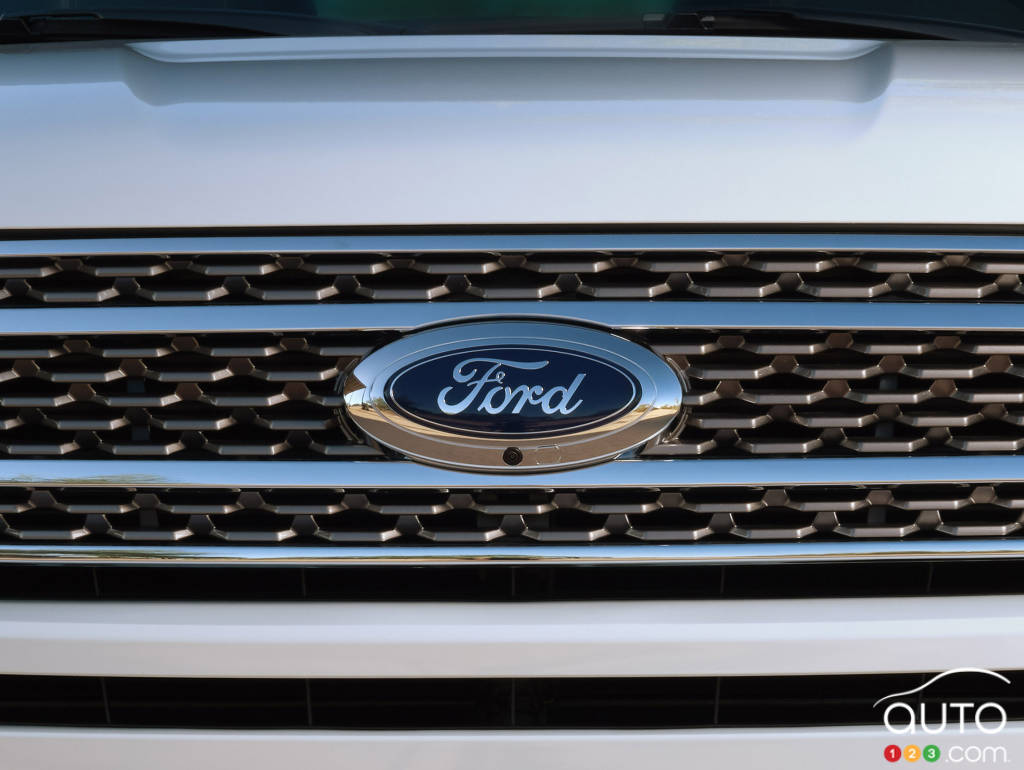 Ford logo, on the Ford Expedition