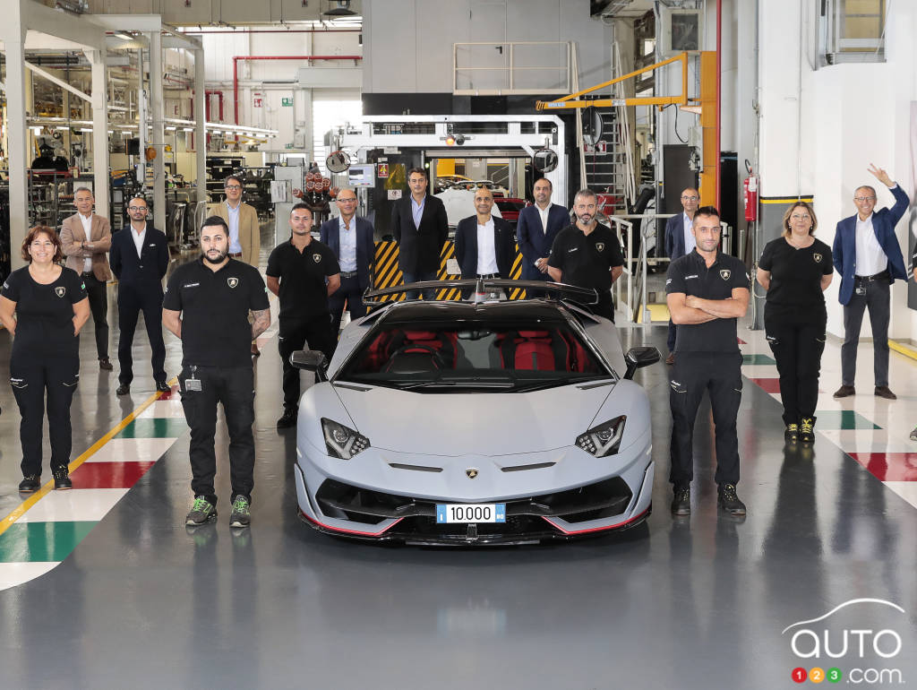 The 10,000th Lamborghini Aventador, a 2020 SVJ