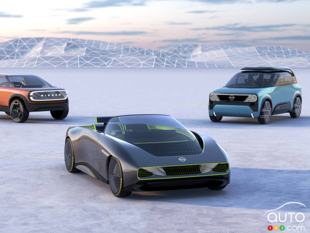Trois des nouveaux prototypes Nissan