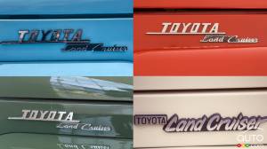 Toyota Land Cruiser badging from years past