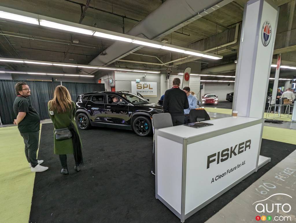 Le Fisker Ocean au récent Salon de l'auto électrique de Montréal