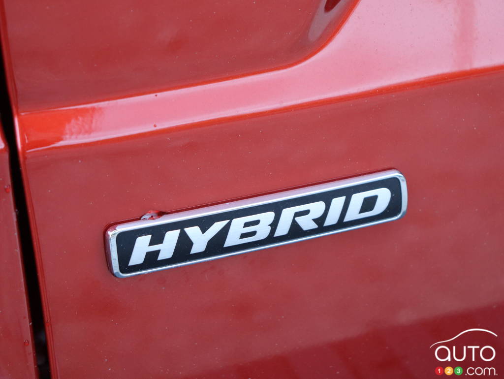 Écusson hybride sur le Ford Maverick 2023