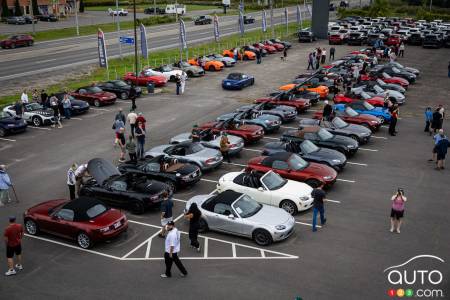 A Mass of Mazda Miatas Meet in Quebec: MX-5s Mix It Up at Third Annual Party