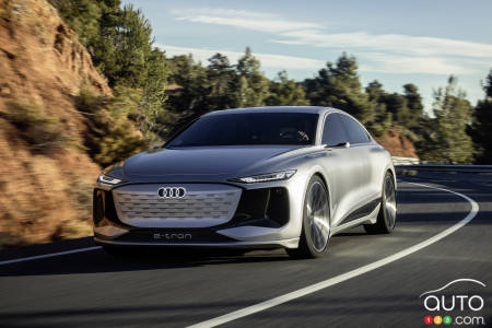 Audi A6 e-tron concept, three-quarters front