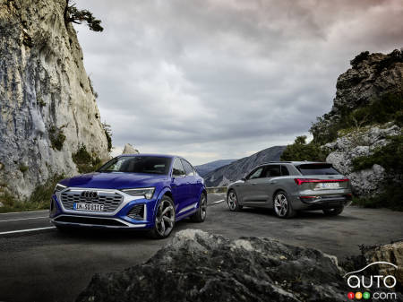 Audi Q8 Sportback e-tron and 2024 Audi Q8 e-tron , Front and back