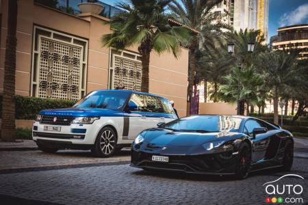 Range Rover Vogue (Dubai Police) & Lamborghini Aventador
