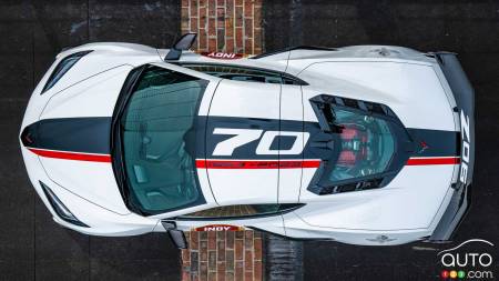 The Chevrolet Corvette Z06, from above