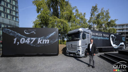 Le camion à hydrogène de Mercedes-Benz, après son trajet historique