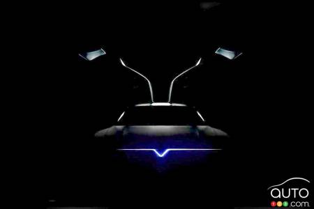 Slihouette of the future DeLorean EVolved
