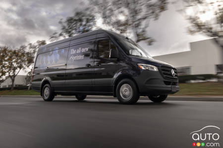 Le Mercedes-Benz eSprinter 2024, sur la route