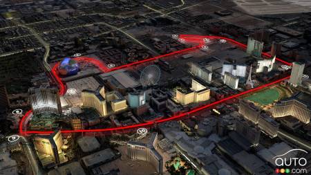 Route of new F1 course in Las Vegas