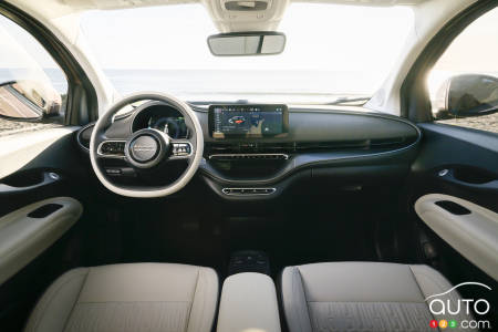 Interior of 2024 Fiat 500e La Prima