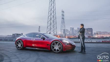 Henrik Fisker with the Fisker EMOtion concept