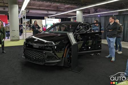 Le Fisker Ocean au Salon de l'auto électrique de Montréal en avril dernier