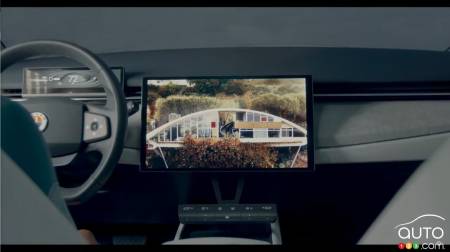 Fisker Ocean, screen (in horizontal position)