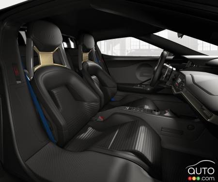 Habitacle de la Ford GT '66 édition Heritage 2017