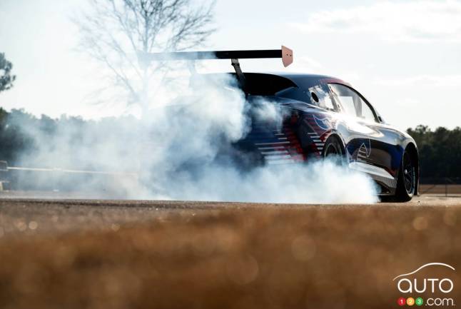 The Ford Mustang Mach-e NASCAR, rear